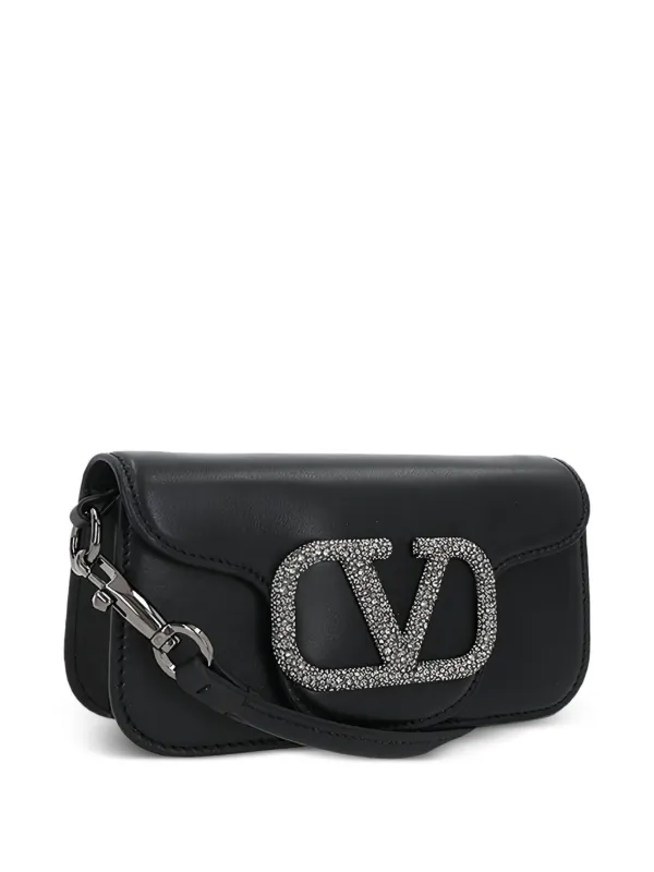 Valentino Garavani Small Locò Shoulder Bag | Black | FARFETCH