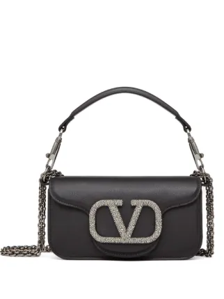Valentino Garavani Small Locò Shoulder Bag | Black | FARFETCH