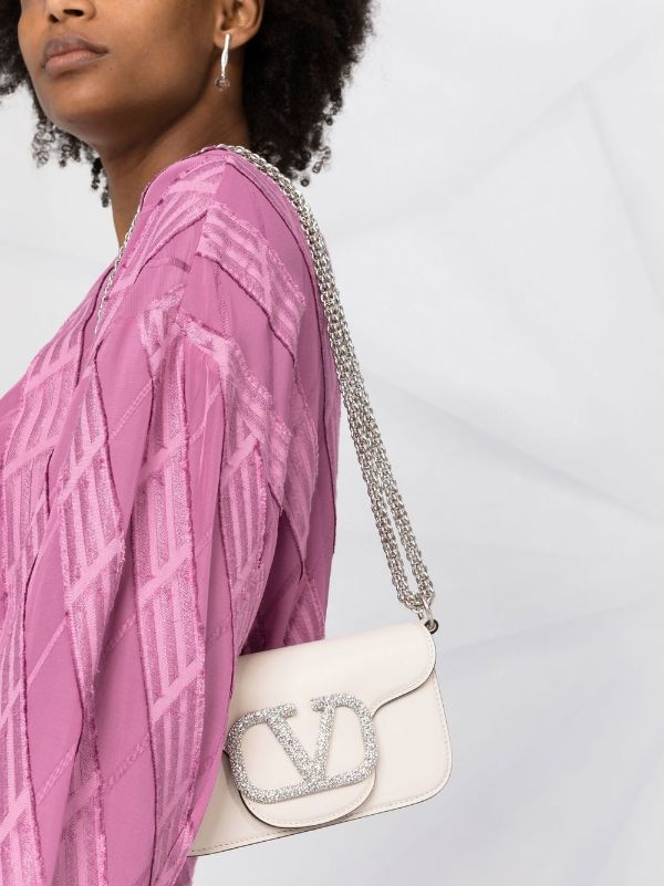 Valentino Garavani Small Loco Shoulder Bag in Pink