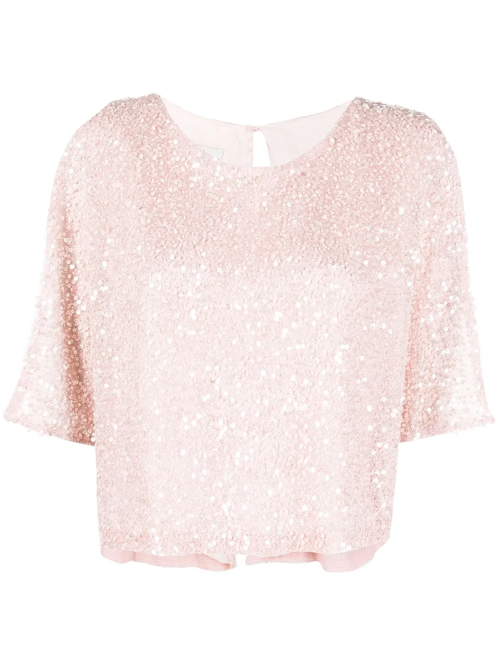 

Fely Campo blusa bordada con lentejuelas - Rosado