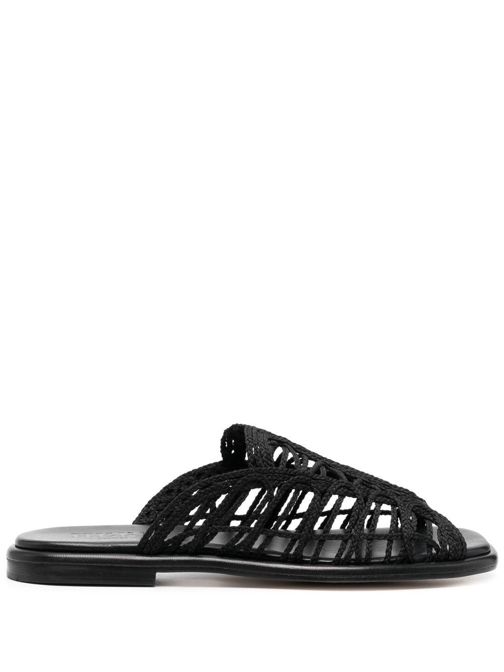 Hereu Embroidered Open-toe Sandals In Black | ModeSens
