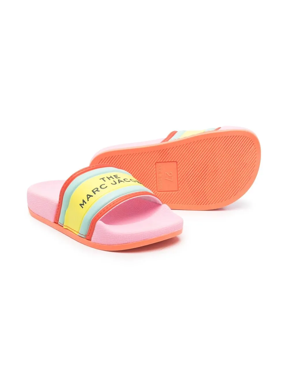 Marc Jacobs Kids Slippers met logoprint - Roze