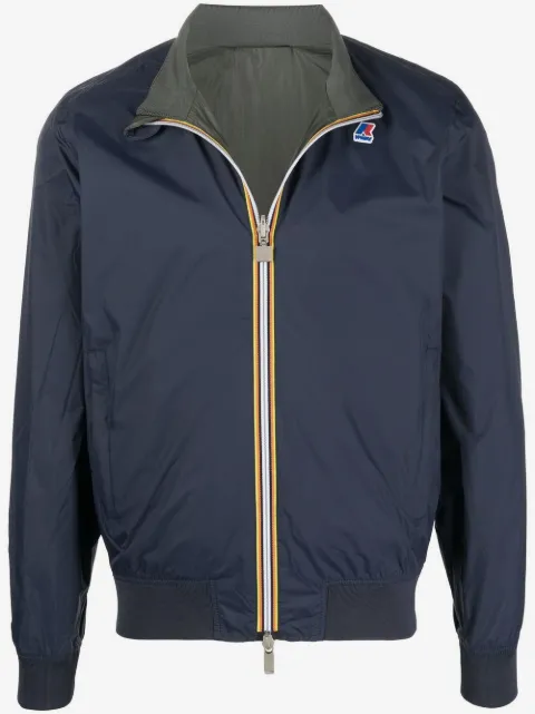 K-Way reversible stripe-detail jacket