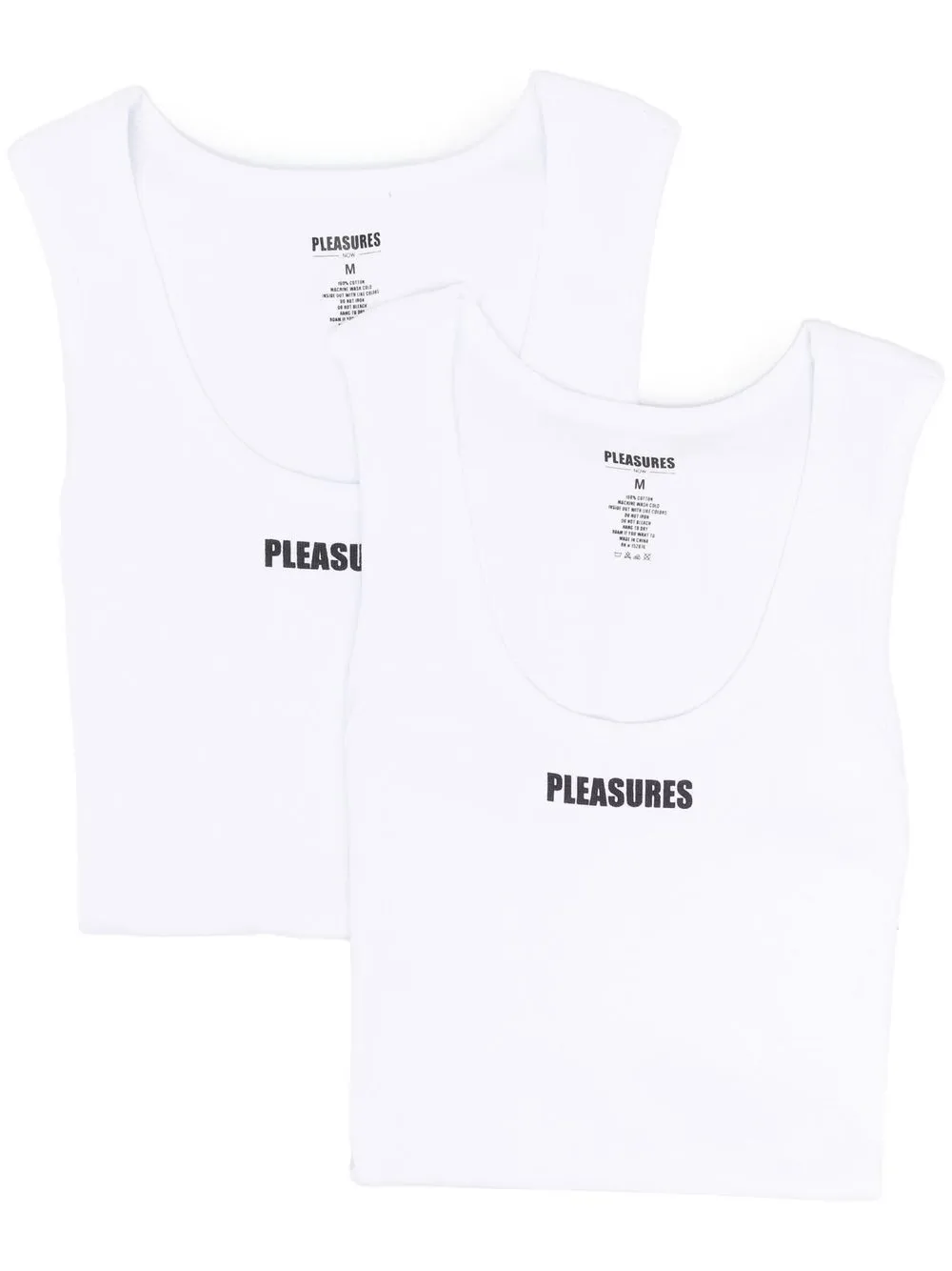 

Pleasures playera con logo en el pecho - Blanco