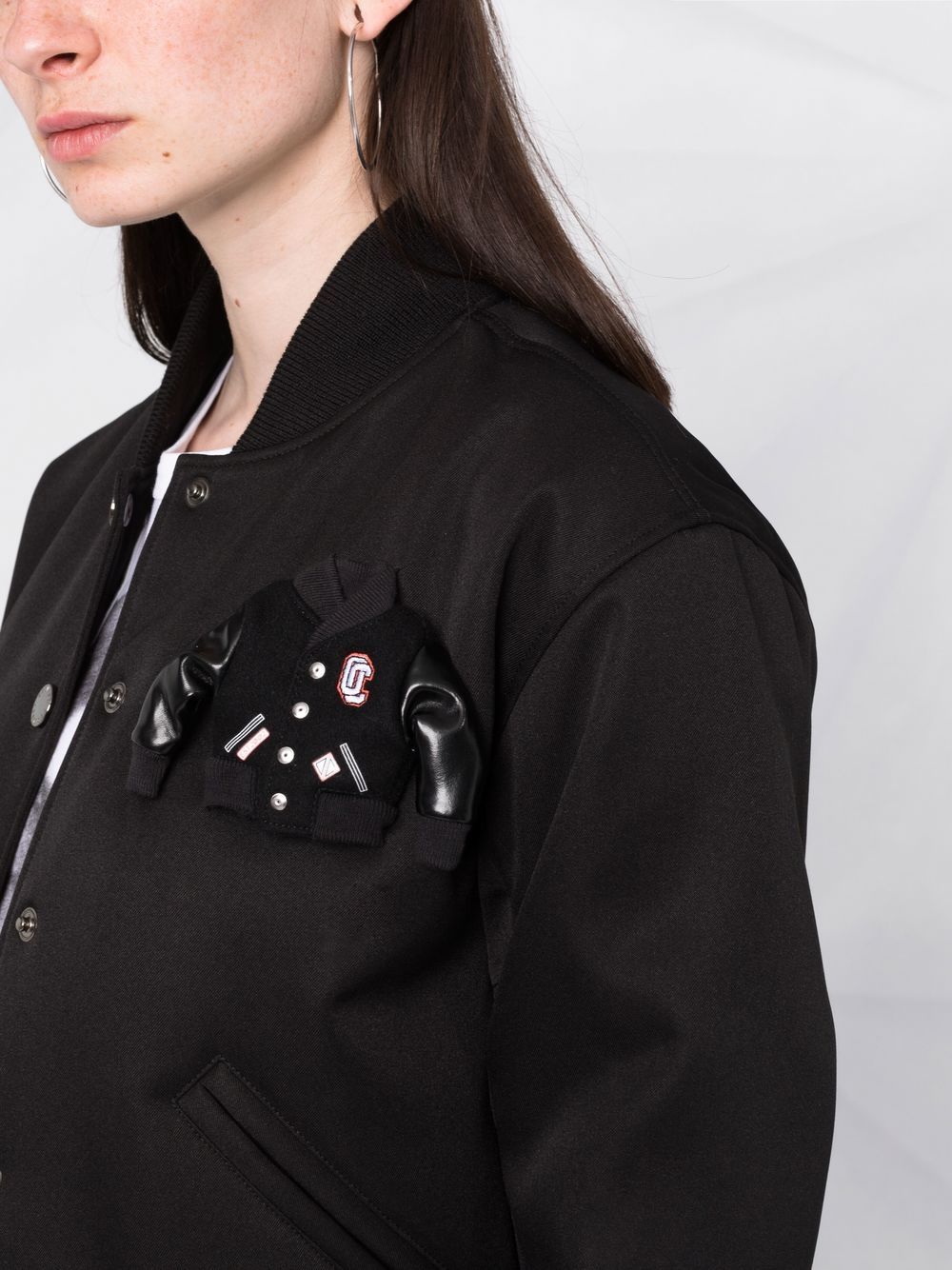 Shop Opening Ceremony Patch-detail Bomber Jacket In Schwarz