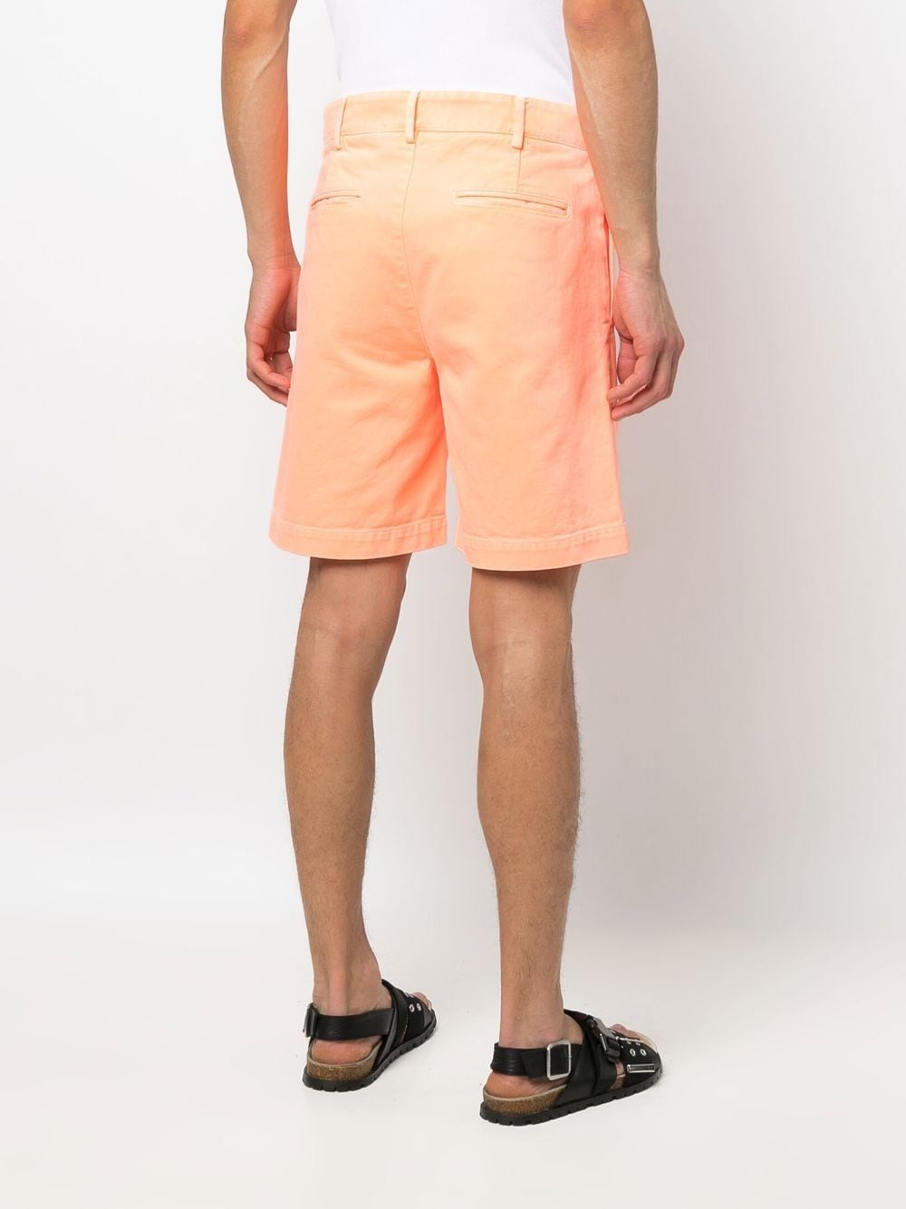 Shop Palm Angels Cotton-twill Bermuda Shorts In Orange