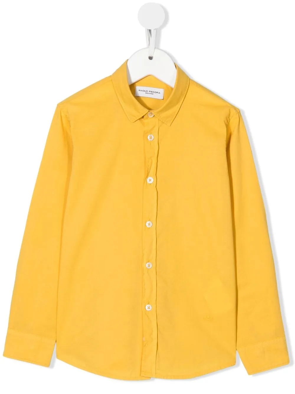 

Paolo Pecora Kids camisa de popelina manga larga - Amarillo