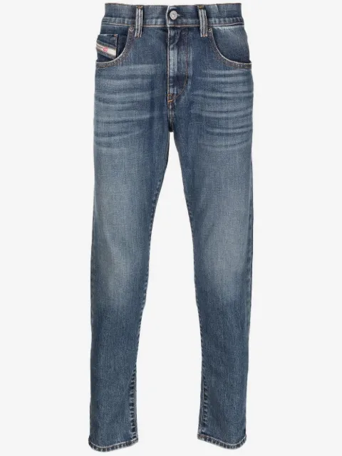 Diesel slim-cut mid-wash jeans