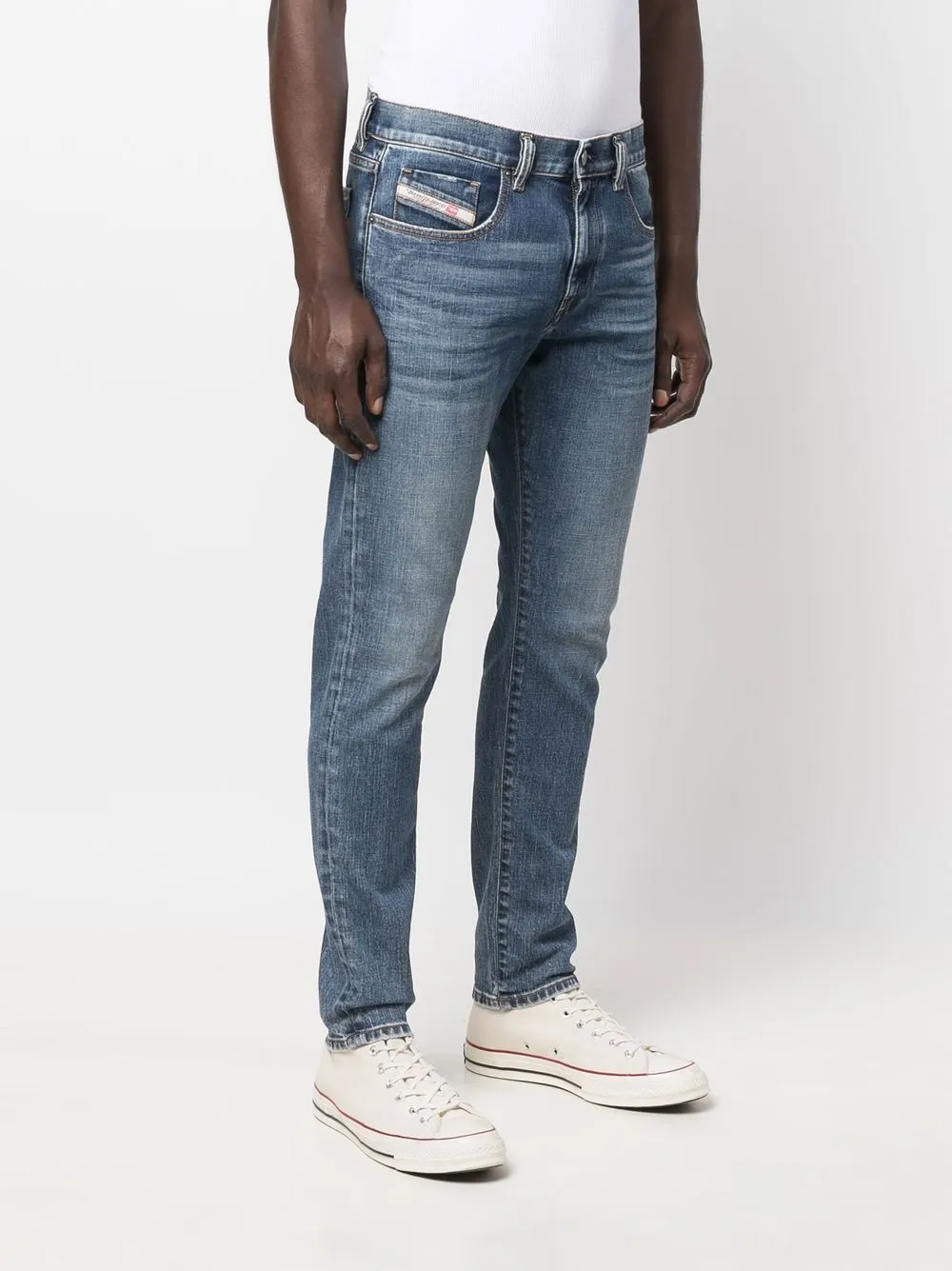  Diesel Klassische Slim Fit Jeans   Blau 