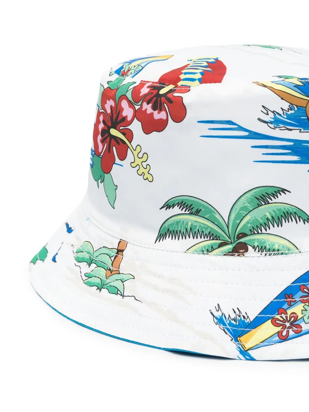Palm Angels Kids Vissershoed met bloemenprint - Wit