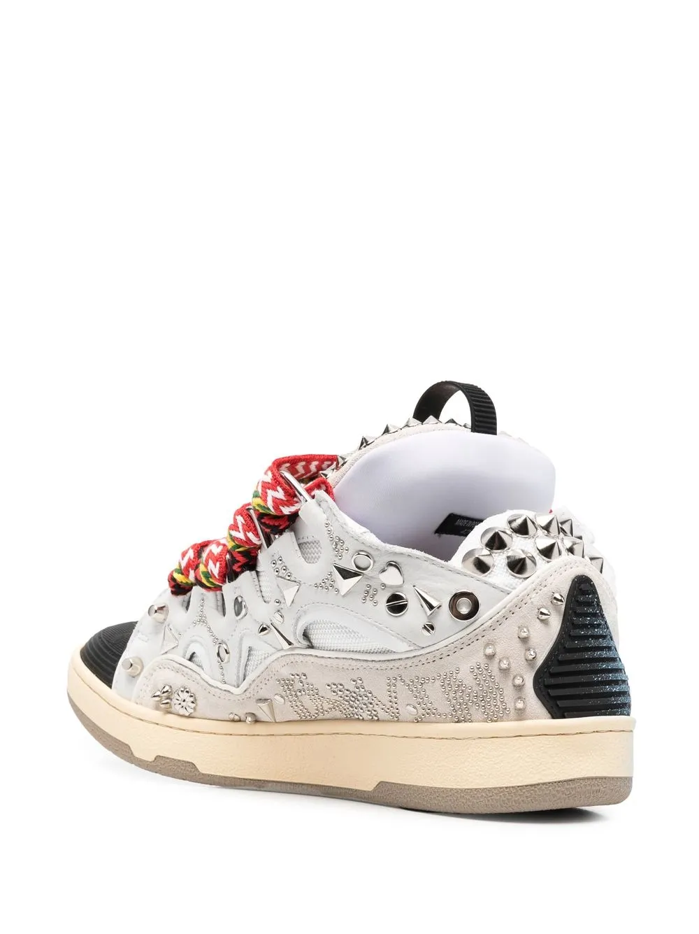 Lanvin graffiti-print lace-up Sneakers | Grey | FARFETCH JO