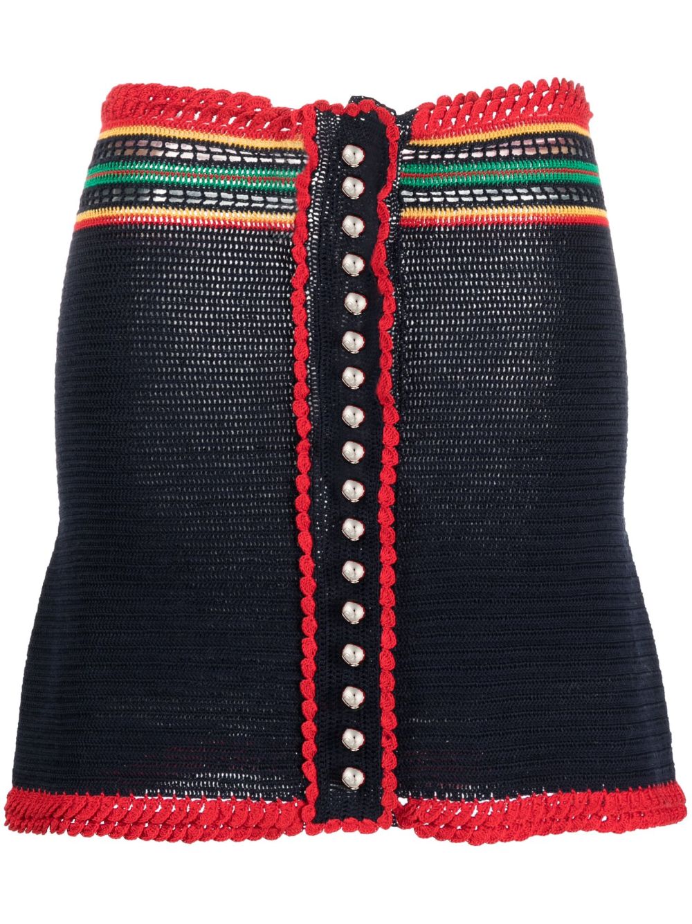 Rabanne colour-block macrame miniskirt Women