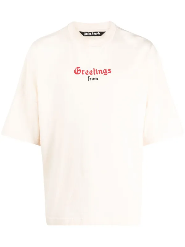 Palm Angels slogan-print T-shirt - Farfetch