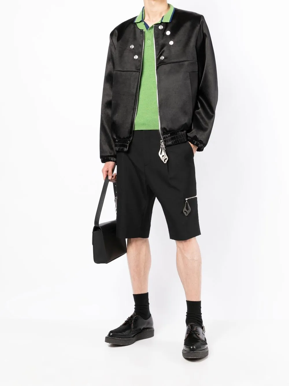 Shop Namacheko Zip-detail Tailored Shorts In Black