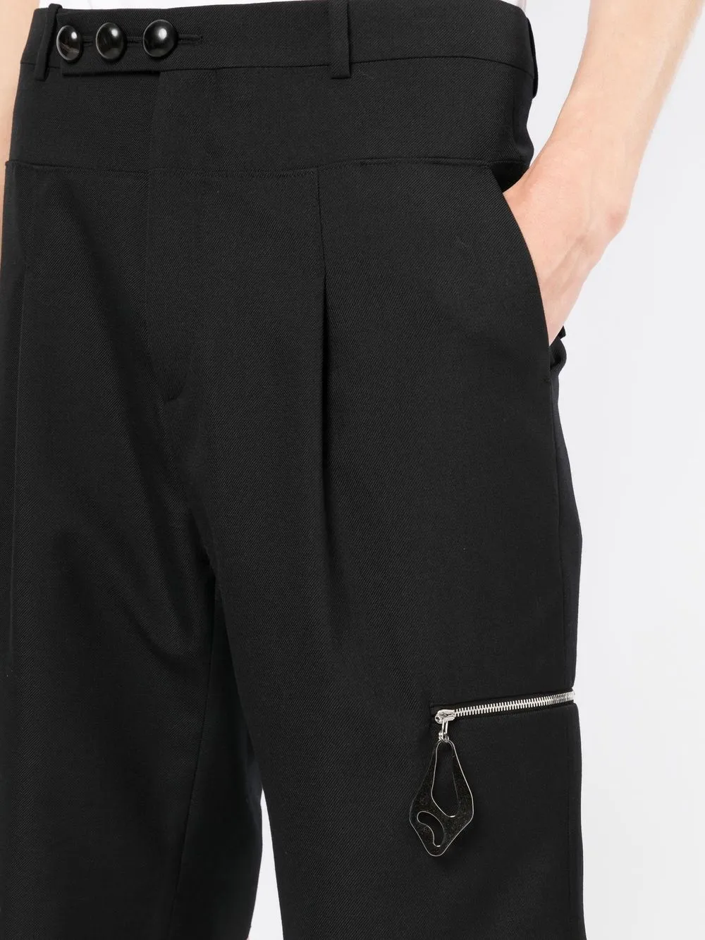 Shop Namacheko Zip-detail Tailored Shorts In Black