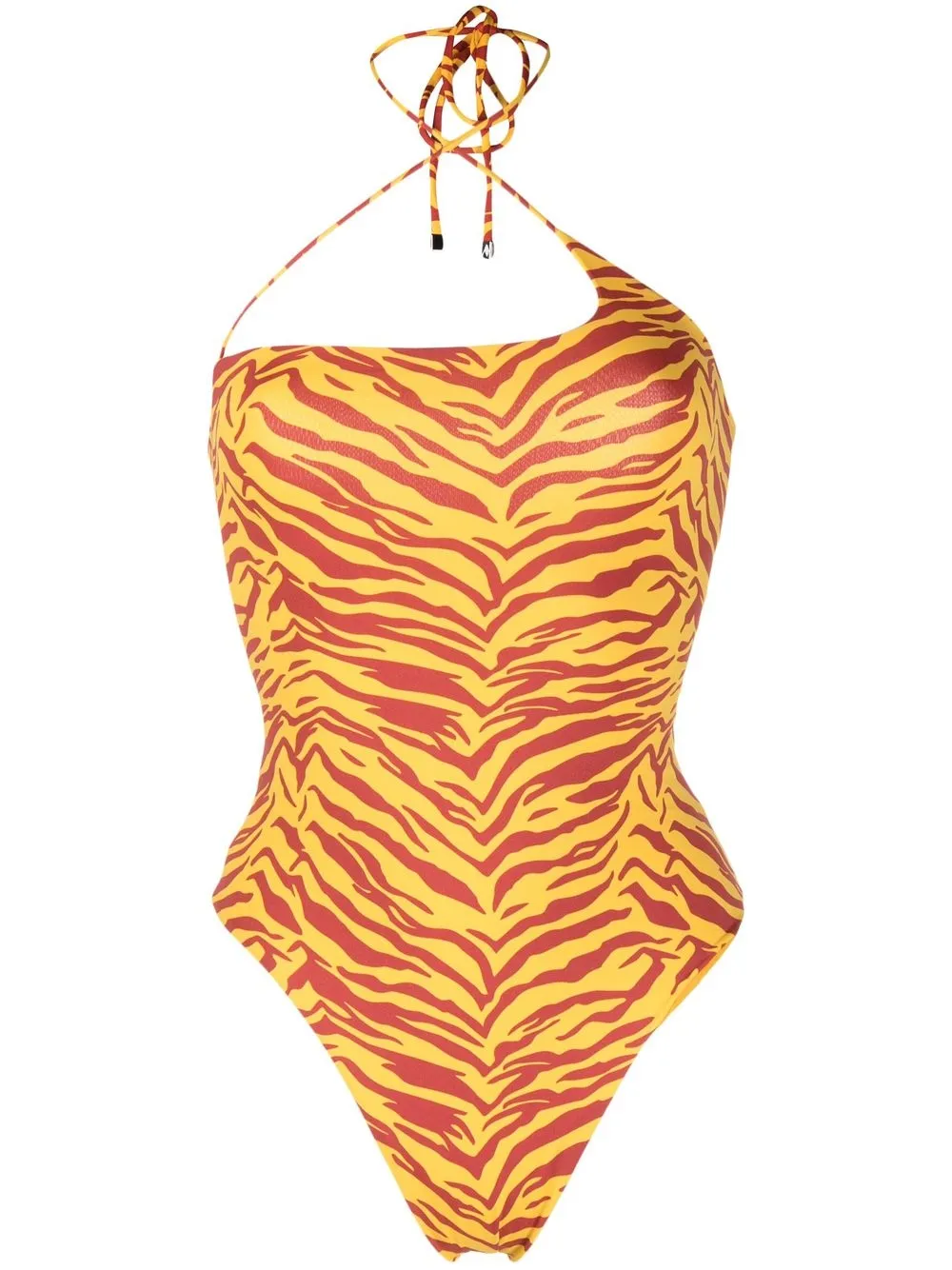 

The Attico traje de baño con estampado de tigre - Amarillo