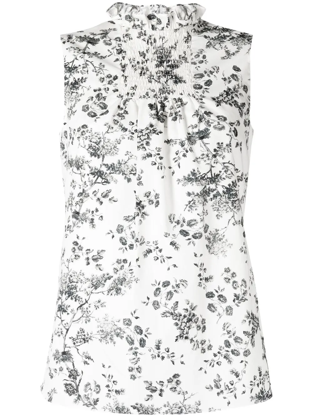 Erdem Ralph Floral-print Blouse In White