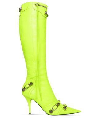 Balenciaga green hot sale boots