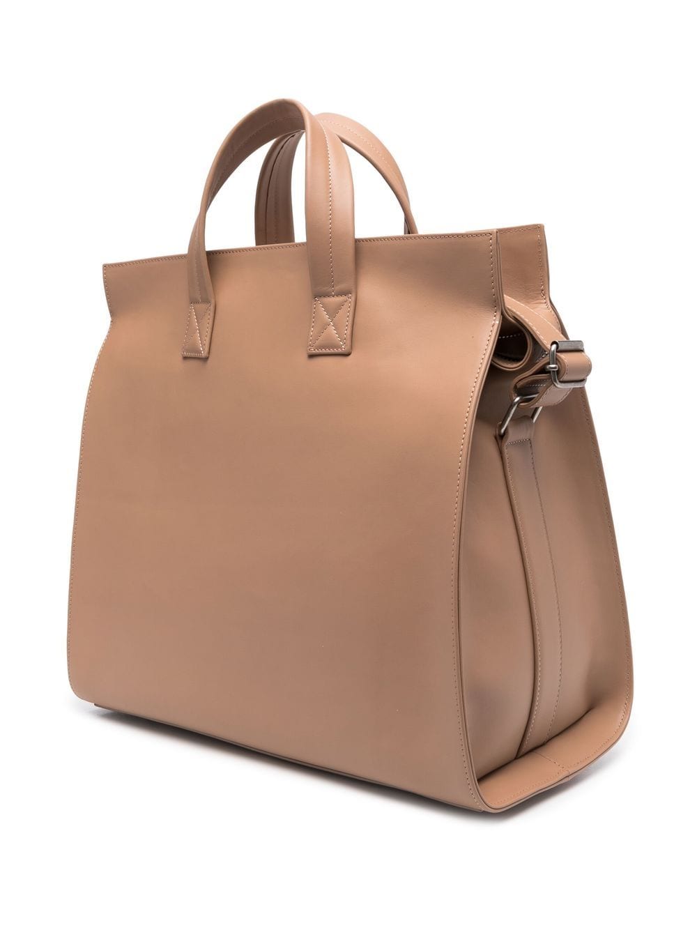 Shop Marsèll Large Leather Tote Bag In Neutrals