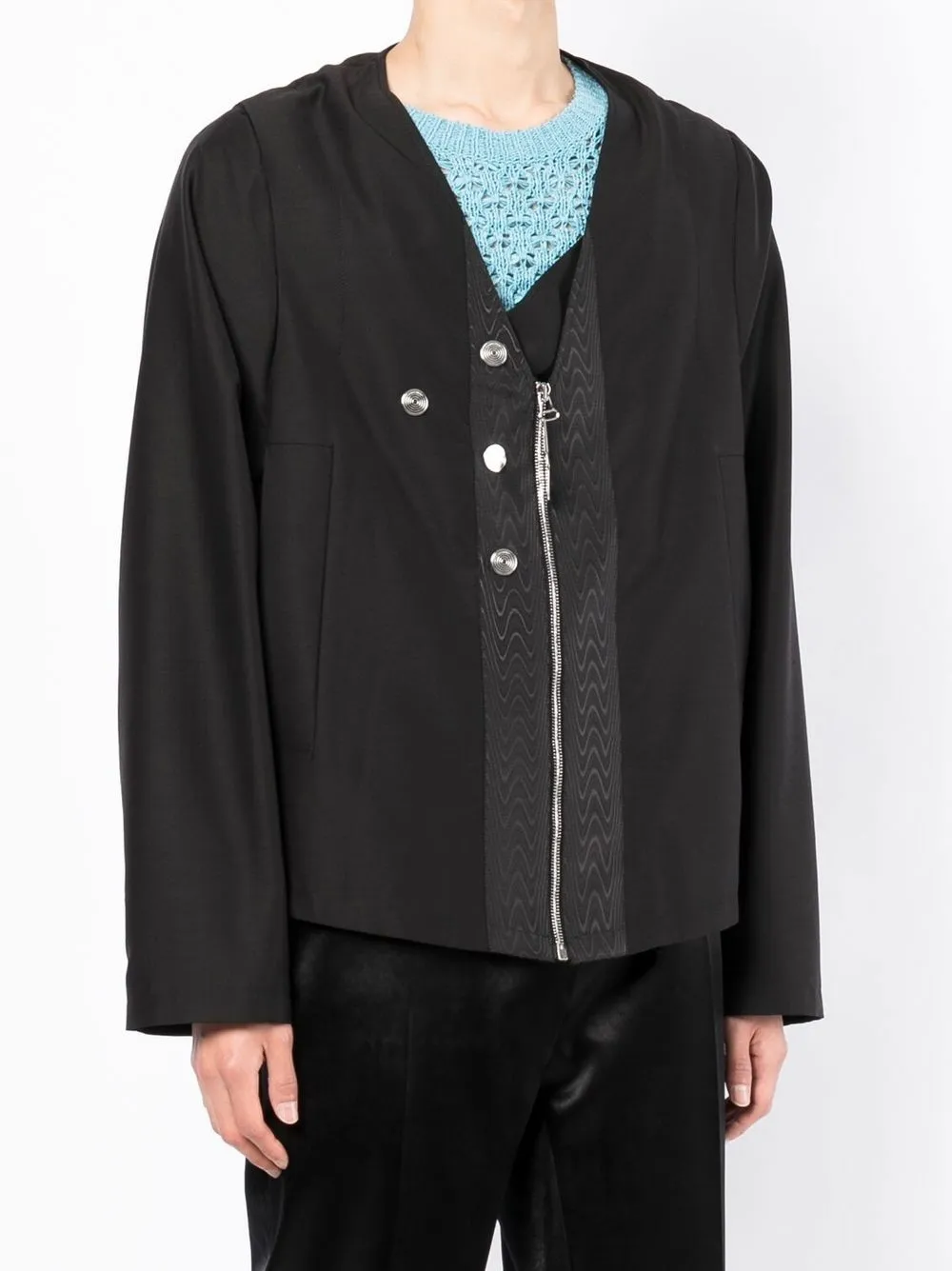 Shop Namacheko Erido Zip-up Jacket In Black