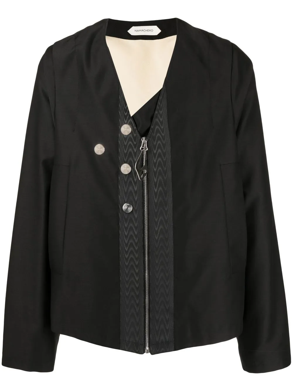 Shop Namacheko Erido Zip-up Jacket In Black