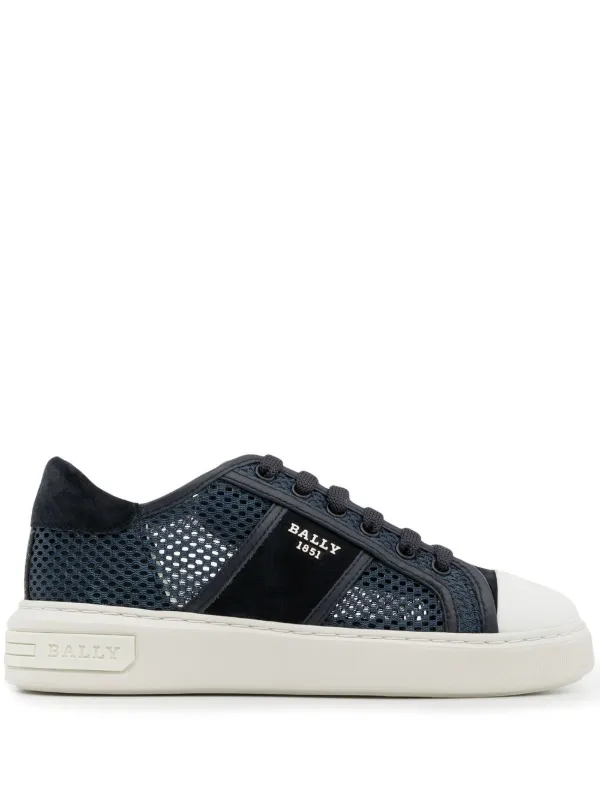 Bally Mesh-panel Low-top Sneakers in Blue