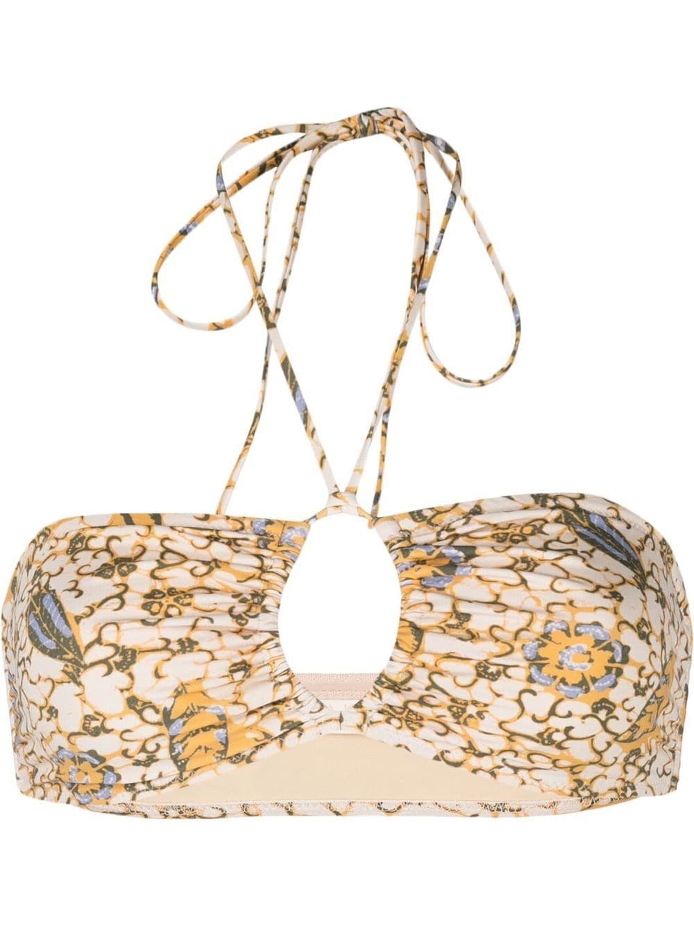 Image 1 of Ulla Johnson Formentara citrus-print bikini top