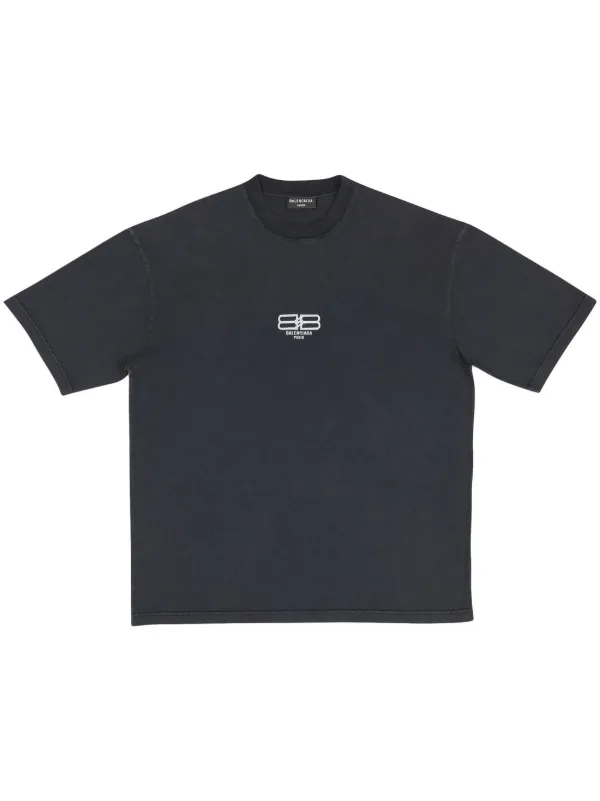 Balenciaga logo-print Cotton T-shirt - Farfetch