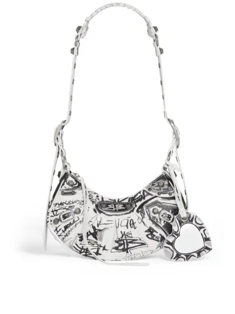 Balenciaga Le Cagole XS Graffiti shoulder bag