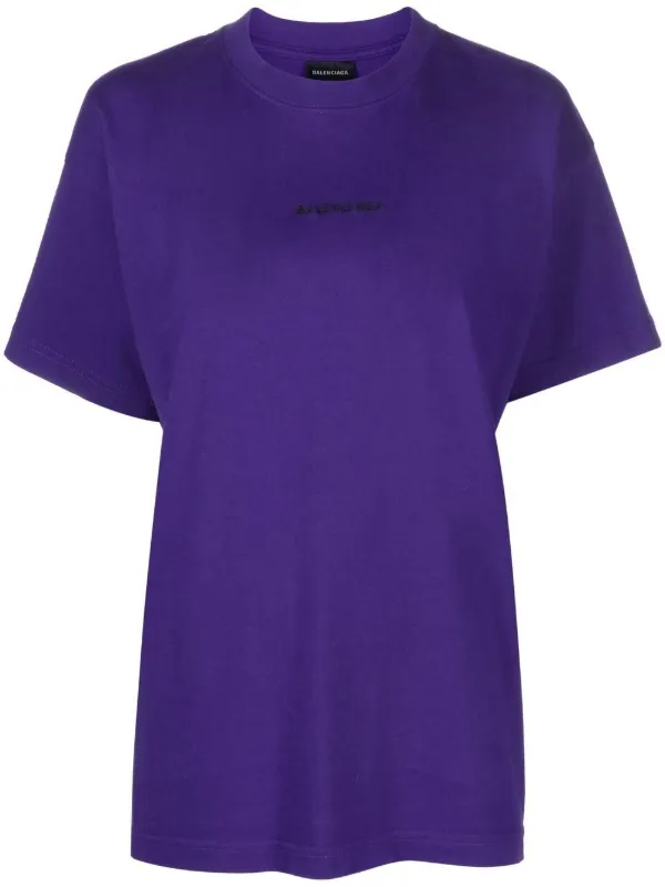 Purple balenciaga t shirt best sale