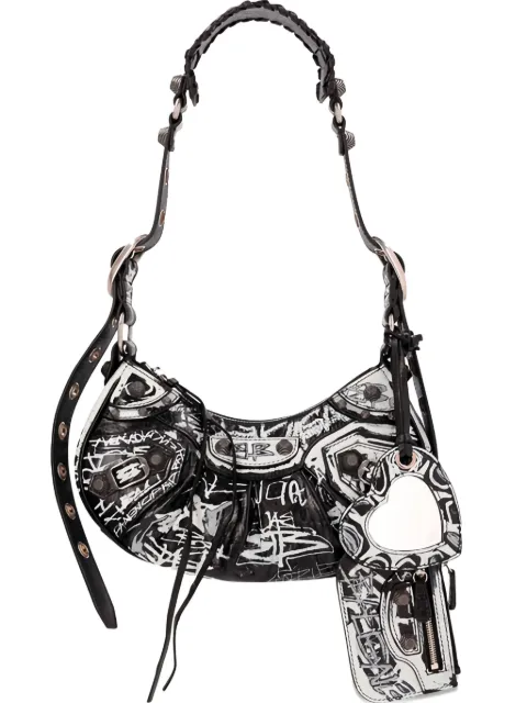 Balenciaga Le Cagole graffiti shoulder bag