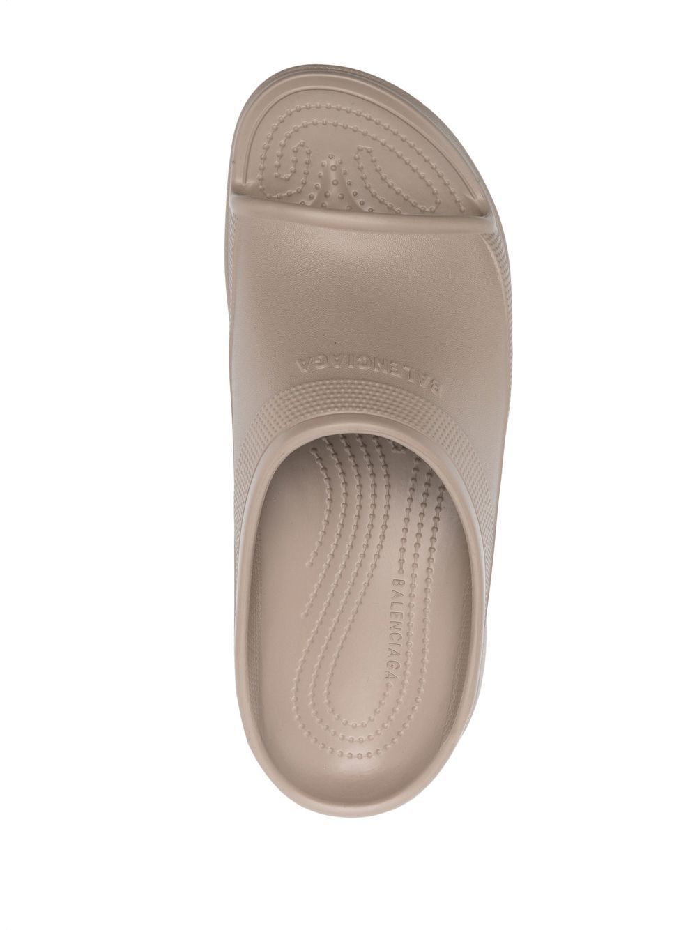 Shop Balenciaga Pool Crocs™ Slide Sandals In Neutrals