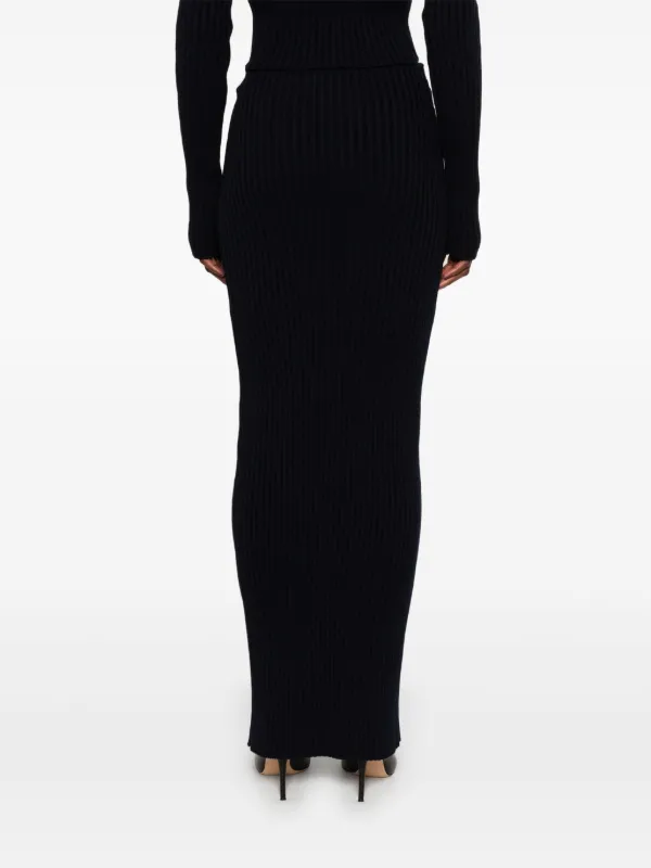 【関税&送料込】Balenciaga Tweed Lurex Midi Skirt Balenciaga Ribbed Maxi Skirt | Blue | FARFETCH AU