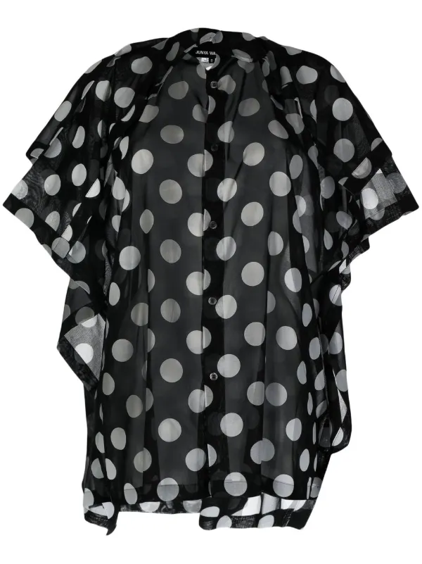 Junya Watanabe Sheer polka-dot Shirt 