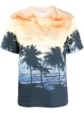 Rabanne graphic-print organic cotton T-shirt - Blue