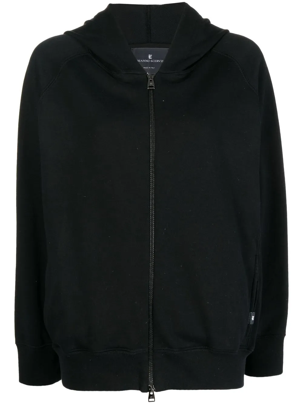 

Ermanno Scervino hoodie con aberturas y cierre - Negro