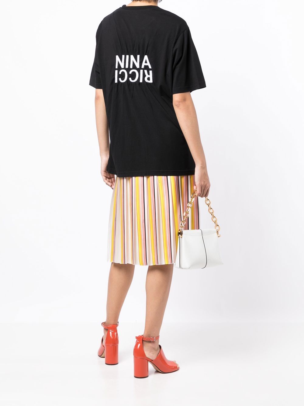 Nina Ricci T-shirt met logo - Zwart