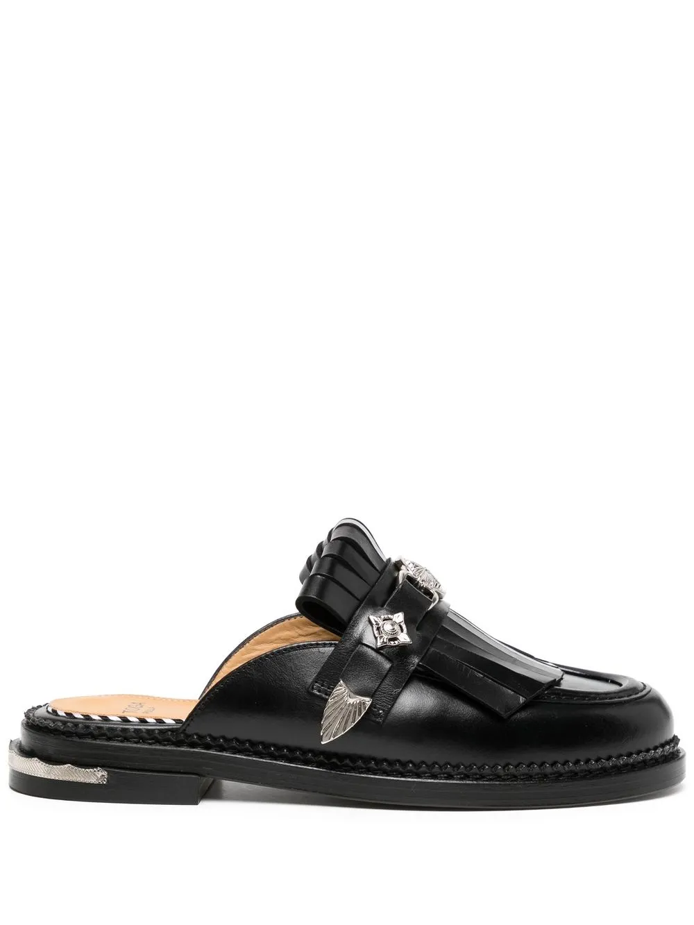 

Toga Pulla fringed slip-on loafers - Black