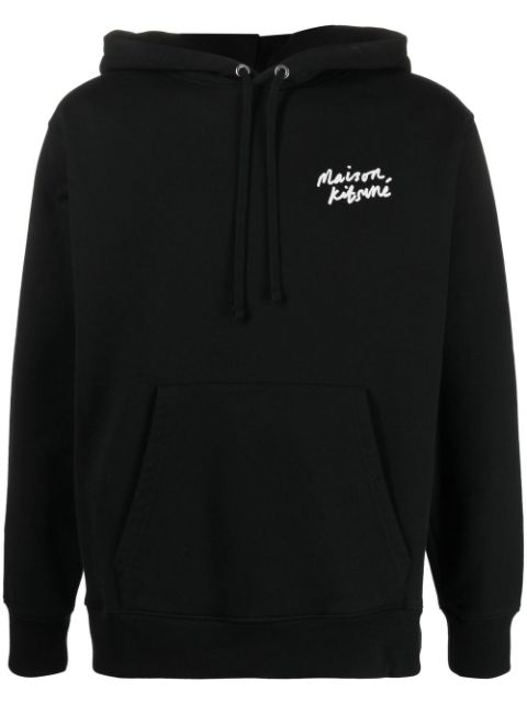 Maison Kitsune logo-print pullover hoodie Men