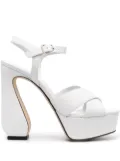 Si Rossi platform sculpted-heel sandals - White