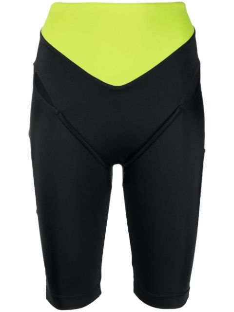 PEPA SALAZAR pantalones cortos estilo ciclismo con diseño colour block