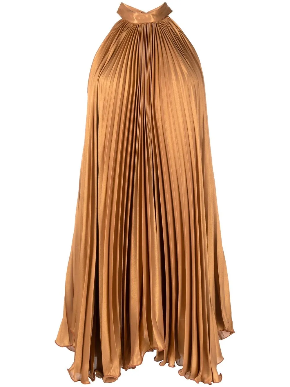 

STYLAND vestido midi con cuello halter - Naranja