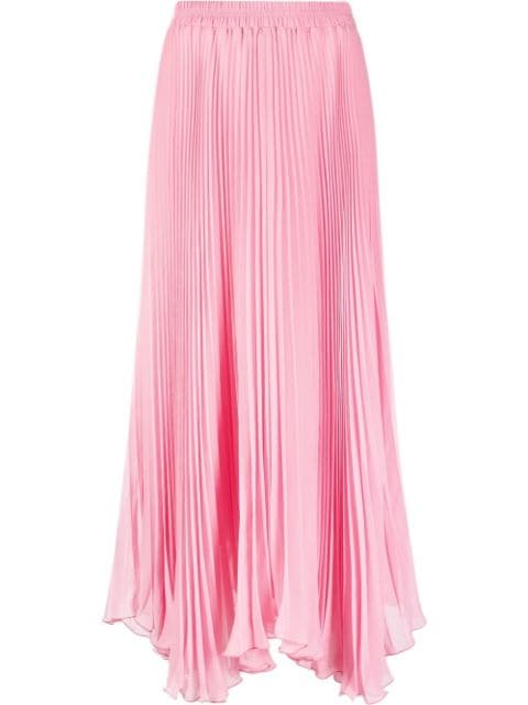 asymmetric pleated skirt