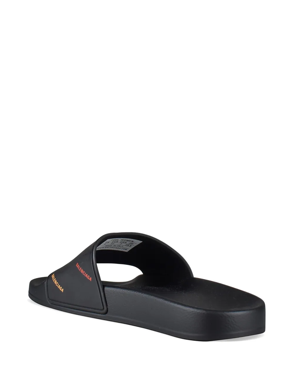  Balenciaga Pantoletten Mit Logo Print   Schwarz 