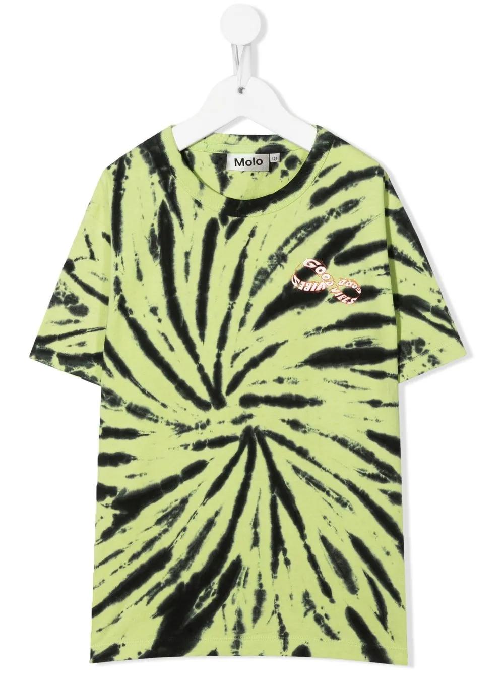 

Molo slogan-print tie-dye T-shirt - Green