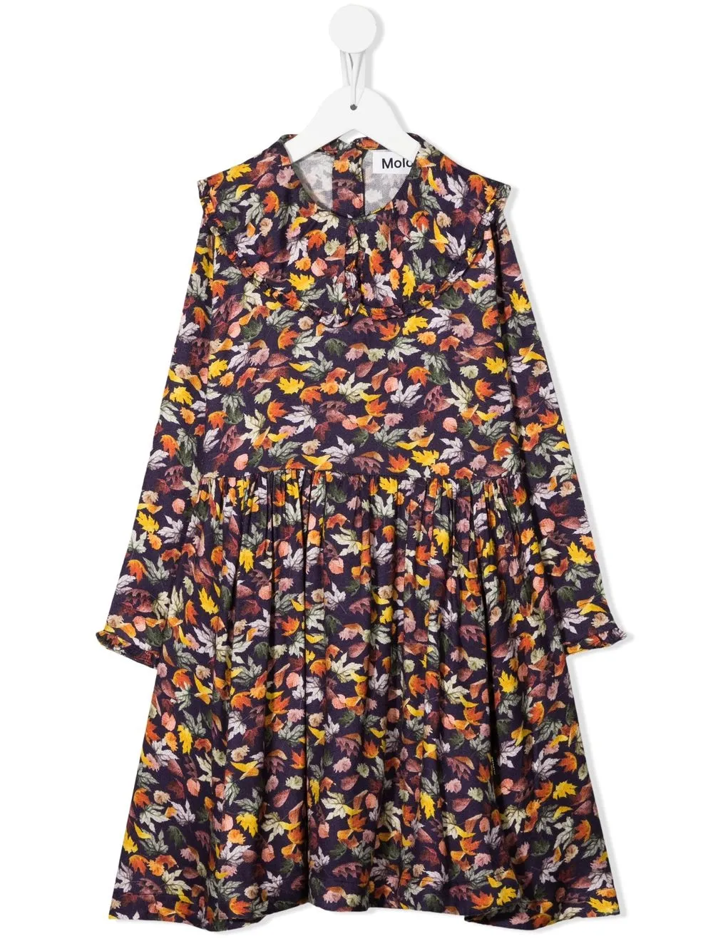 

Molo vestido Coco con hojas estampadas - Morado