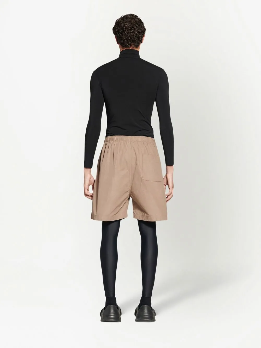 Balenciaga Black Cotton Bermuda Shorts