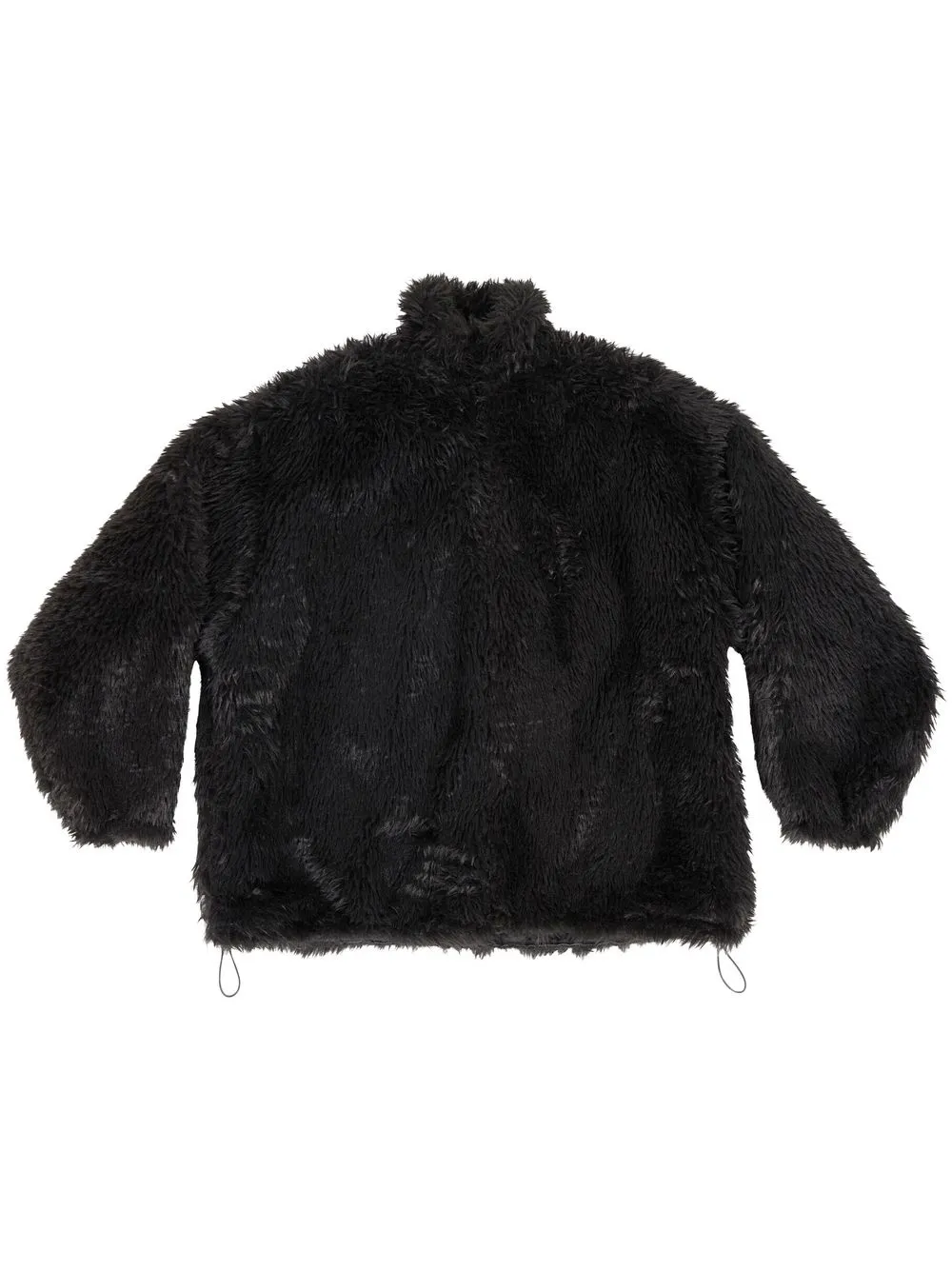 faux-fur single-breasted coat