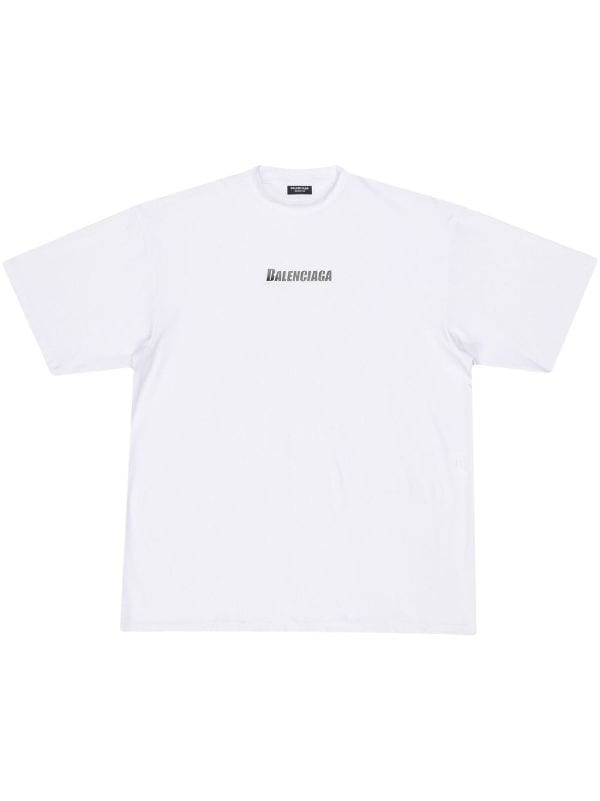 Balenciaga Printed Logo Oversized T-shirt - Farfetch