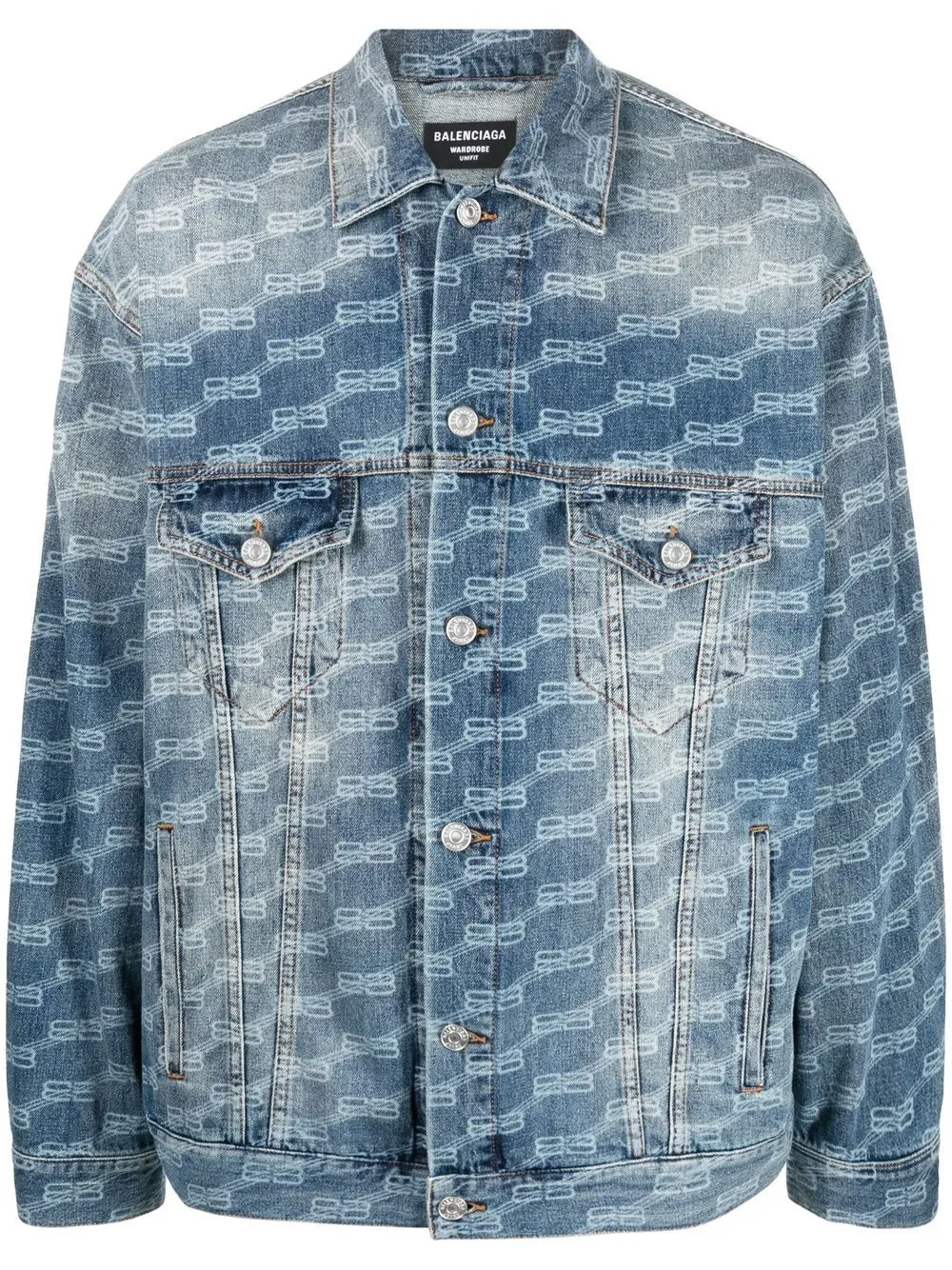 Balenciaga ウォッシュド デニムジャケット | ブルー | Image 1